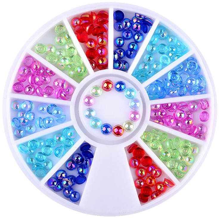 Naglar Rainbow Rhinestones