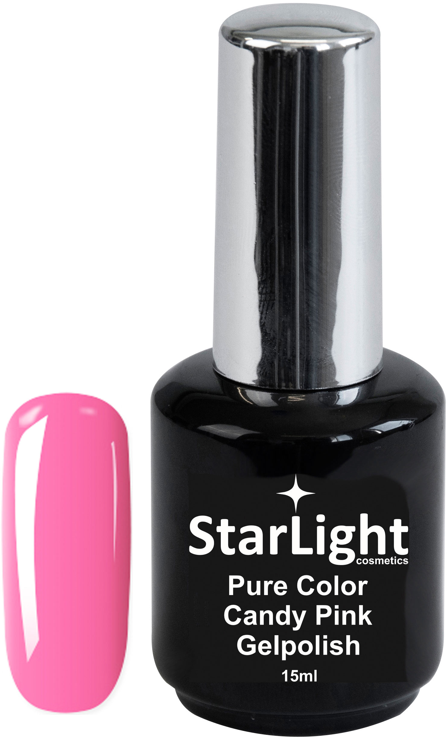 Naglar Gelpolish Pure Color Candy Pink - 15 ml