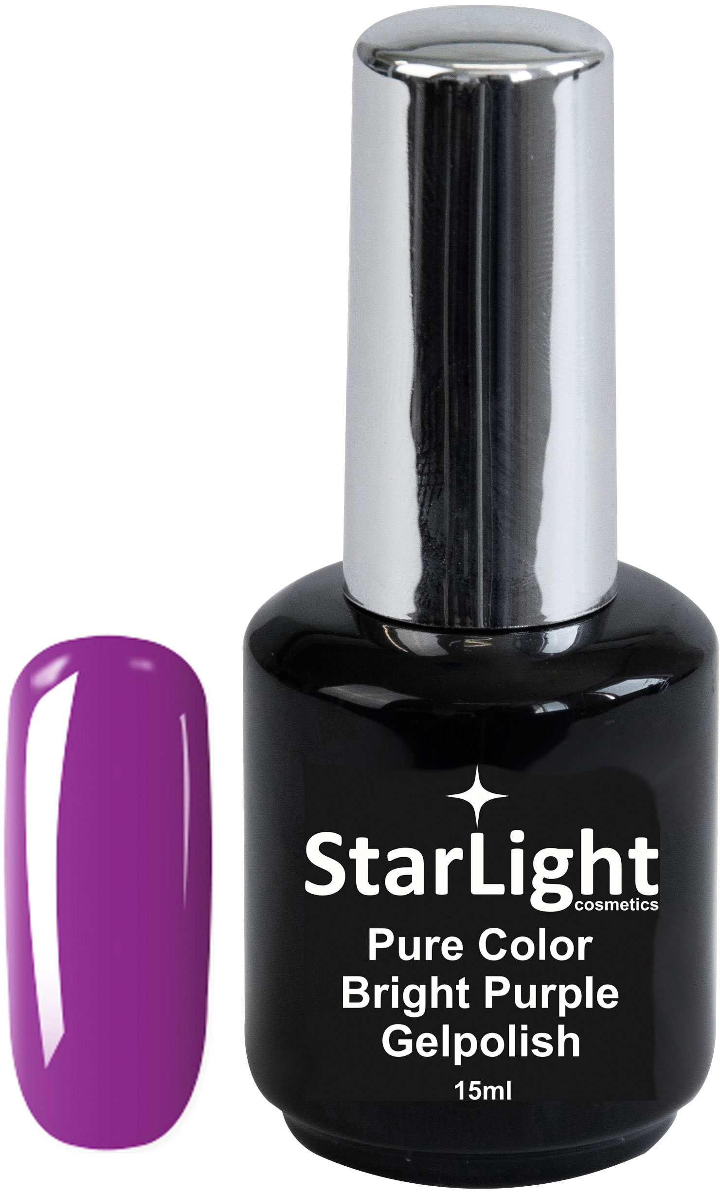 Naglar Gelpolish Pure Color Bright Purple - 15 ml