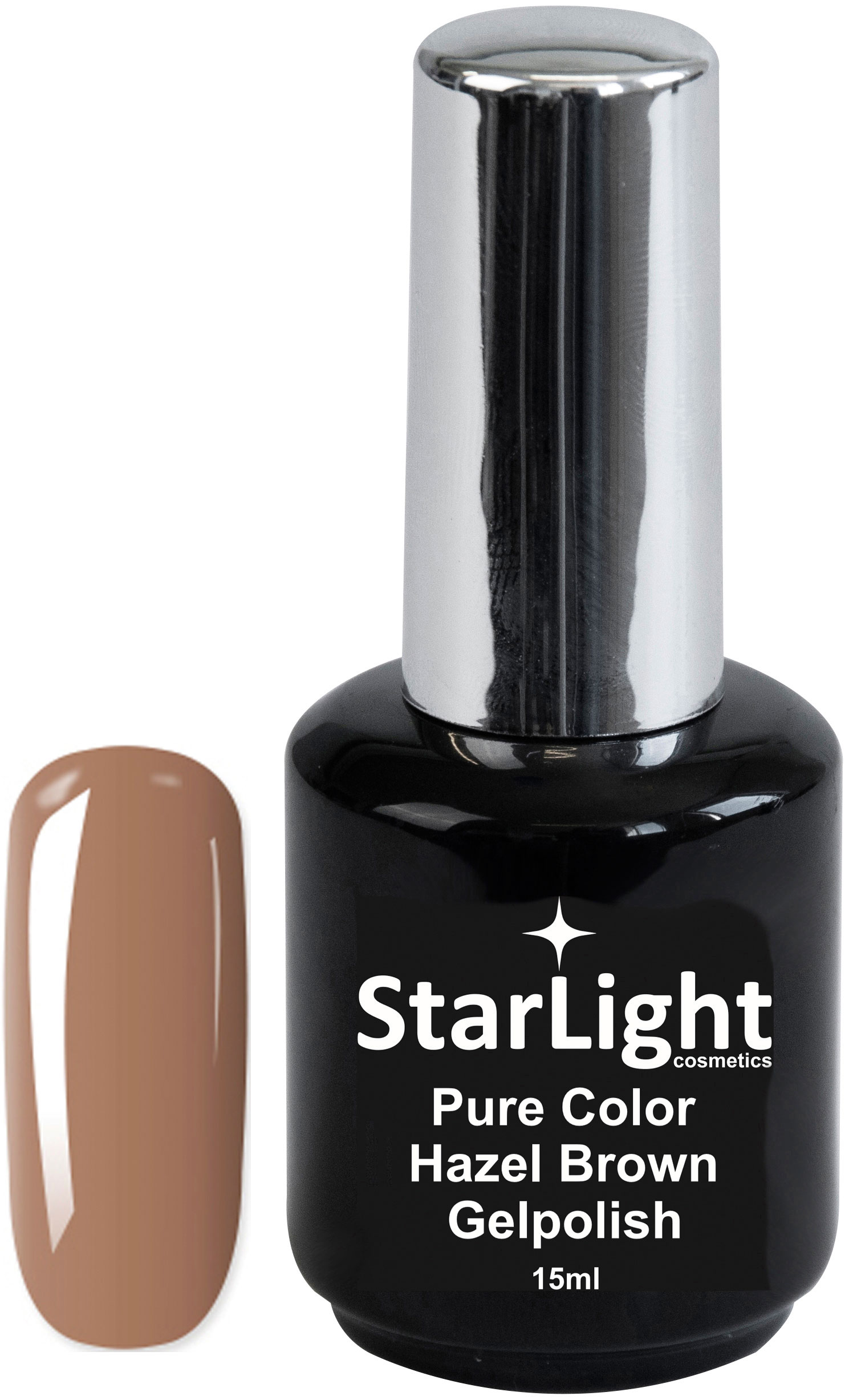 Naglar Gelpolish Pure Color Hazel Brown - 15 ml