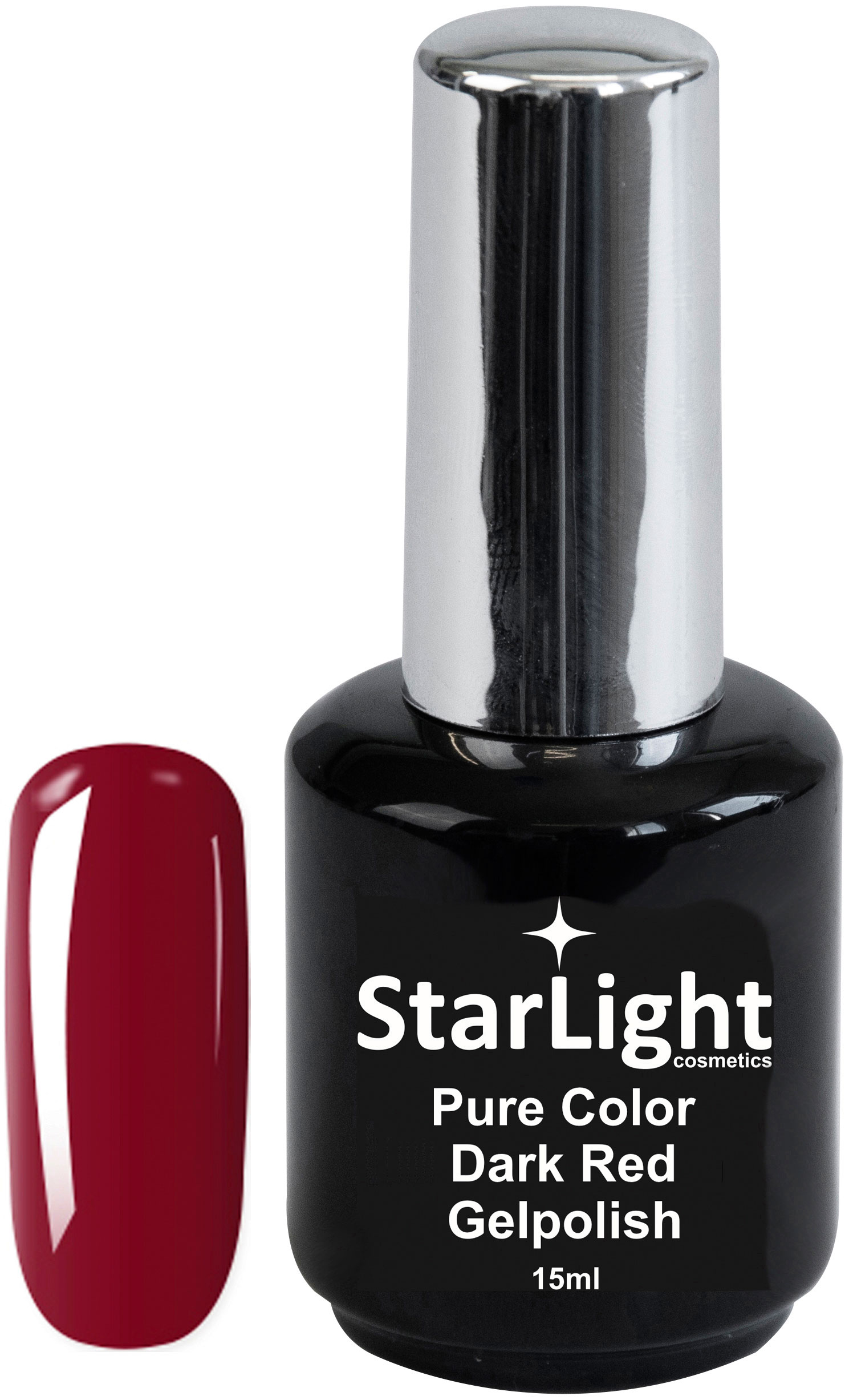 Naglar Gelpolish Pure Color Dark Red - 15 ml