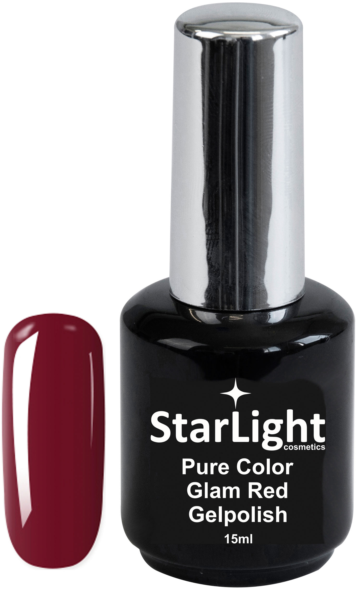 Naglar Gelpolish Pure Color Glam Red - 15 ml