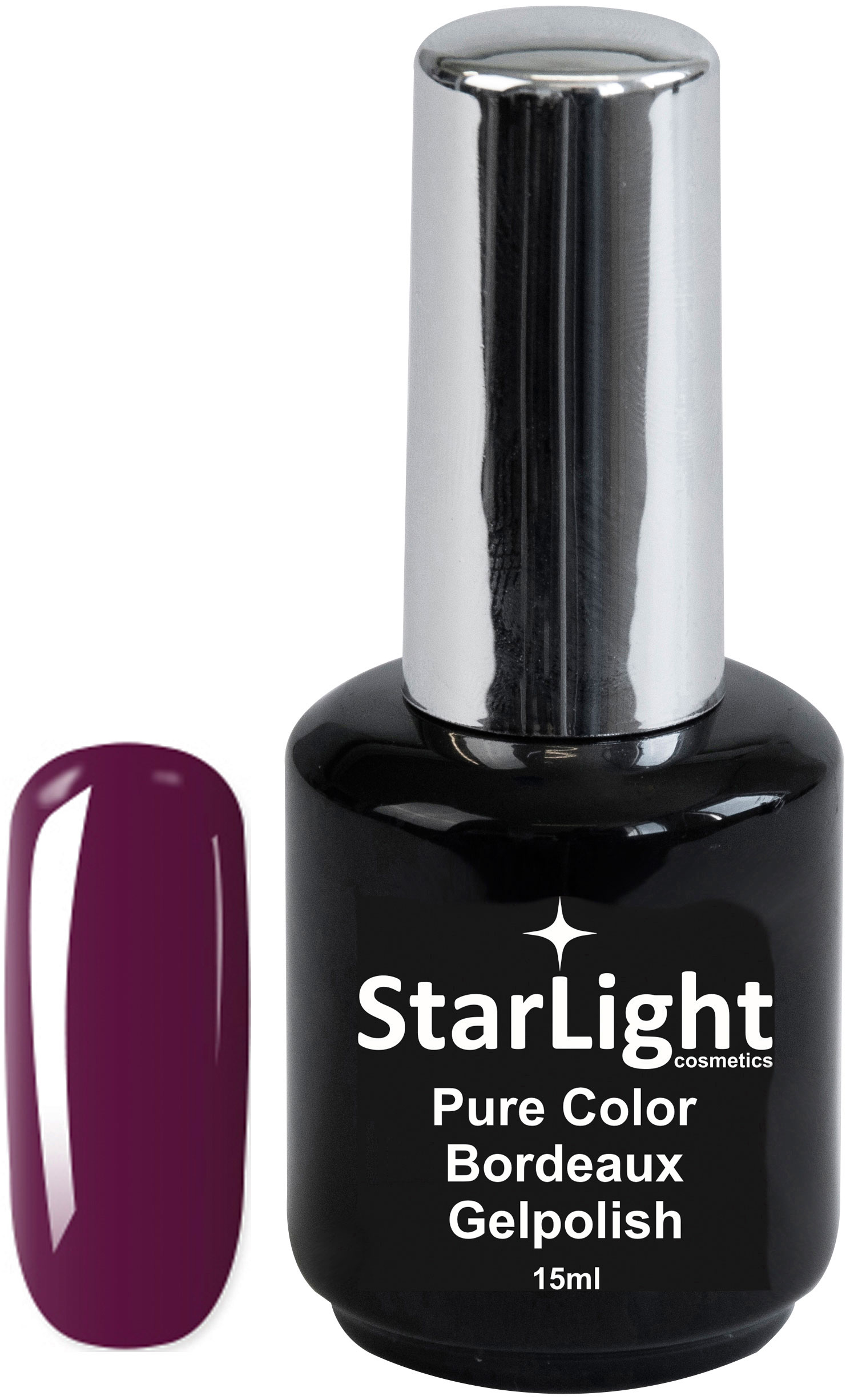 Naglar Gelpolish Pure Color Bordeaux - 15 ml