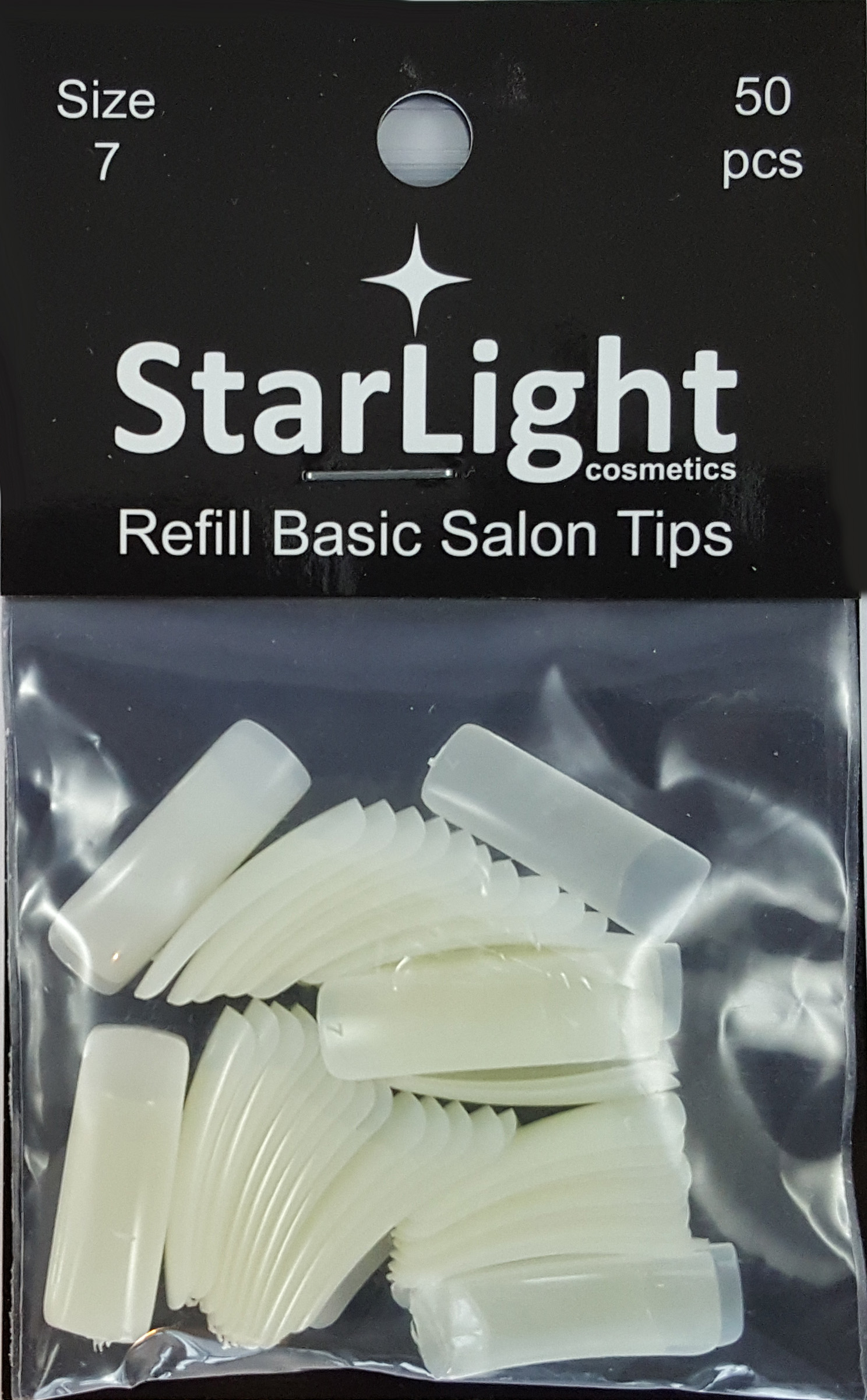 Naglar Basic Salon Tips Refill - 50 st Storlek 7