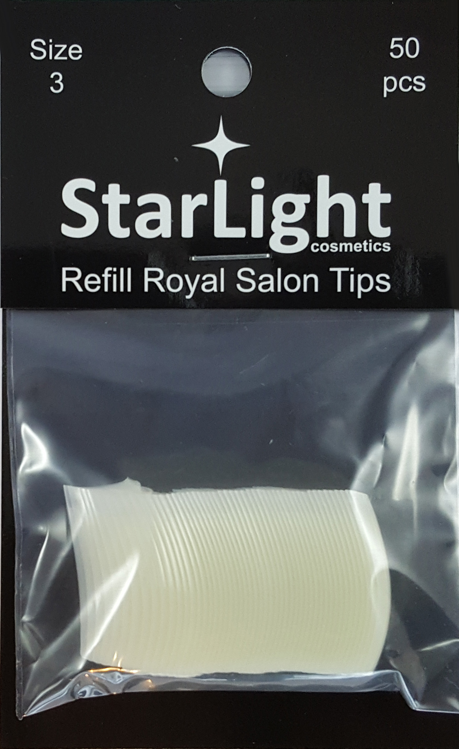 Naglar Royal Salon Tips Refill - 50 st Storlek 3