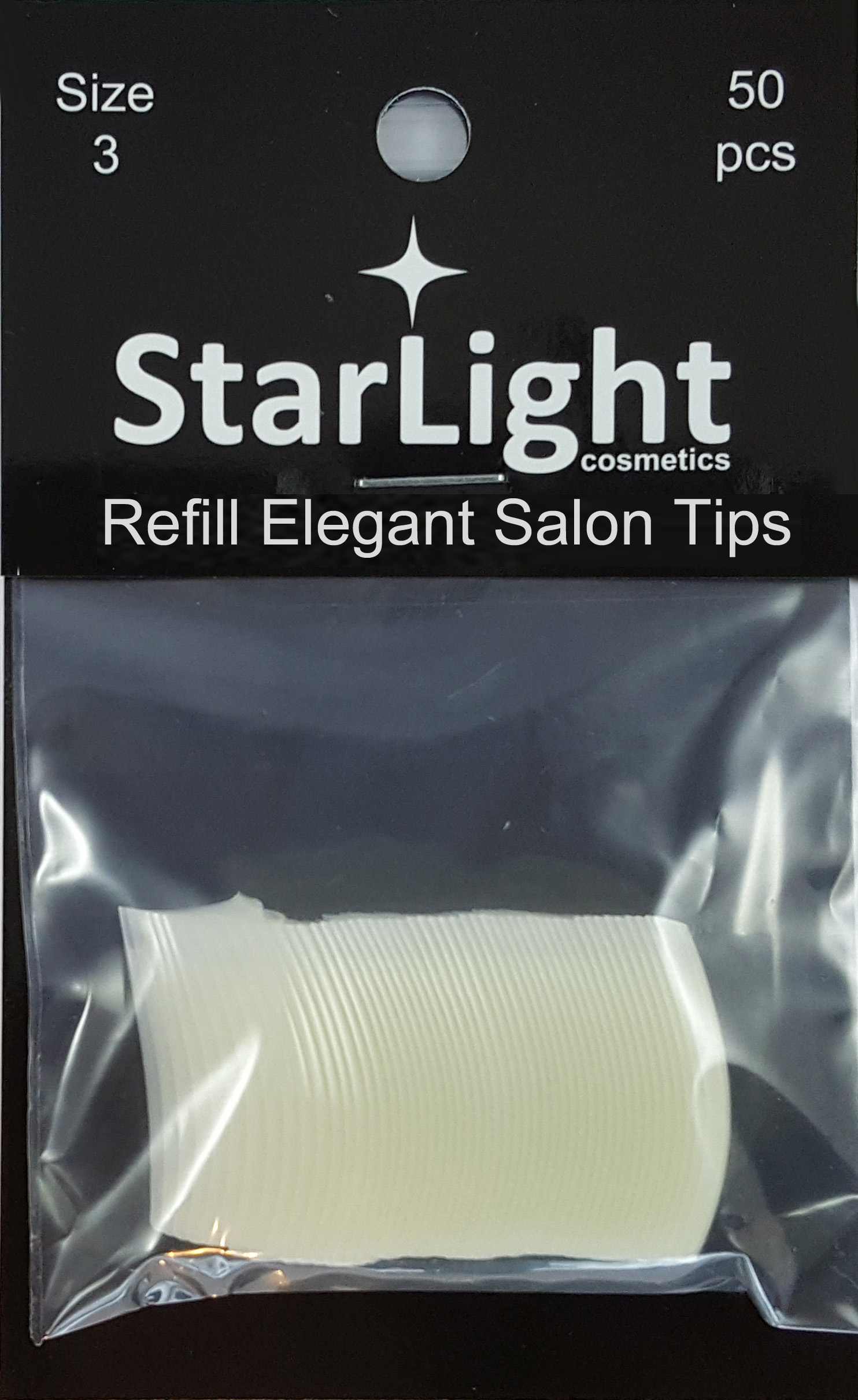 Naglar Elegant Salon Tips Refill - 50 st Storlek 3