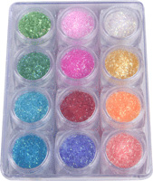 Naglar Nail Art Lines - 12 frger i en Bling Bling Box