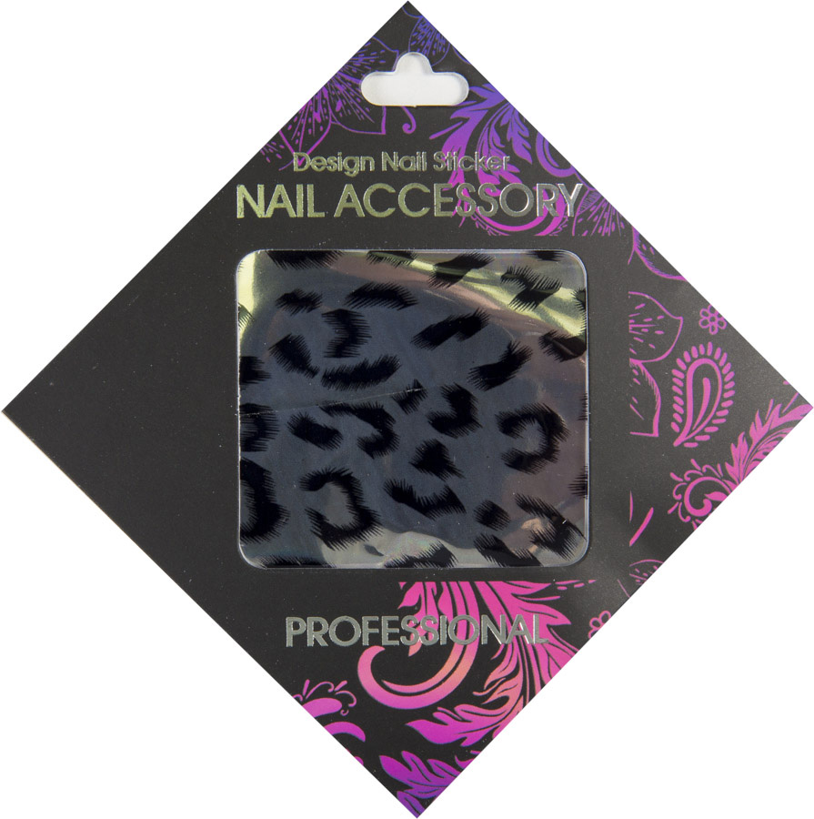 Naglar Transfer Foil Silver Tiger - 6,2 cm x 14,6 cm