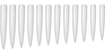 Naglar Stiletto Tips XL Clear - 12 st