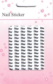 Naglar Nail Art Sticker Silver - Dior