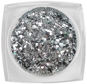 Naglar Mixed Glitter - Silver