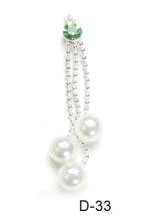 Naglar 3 Pearls Dangle Long - Smaragd